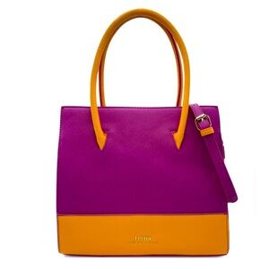 NWT Trina Turk Colorblock Tote with Adjustable, Removable Strap